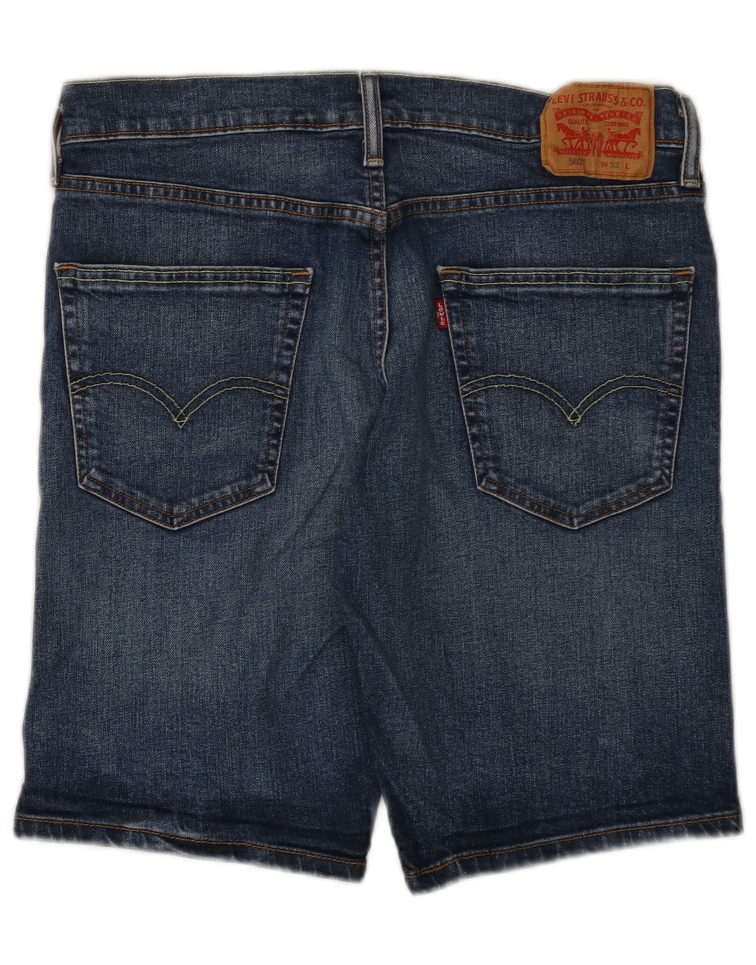 LEVI'S Herren 502 Denim Shorts W32 Mittelblaue Baumwolle
