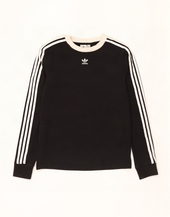 Adidas Damen Top Langarm UK 12 Medium Schwarz