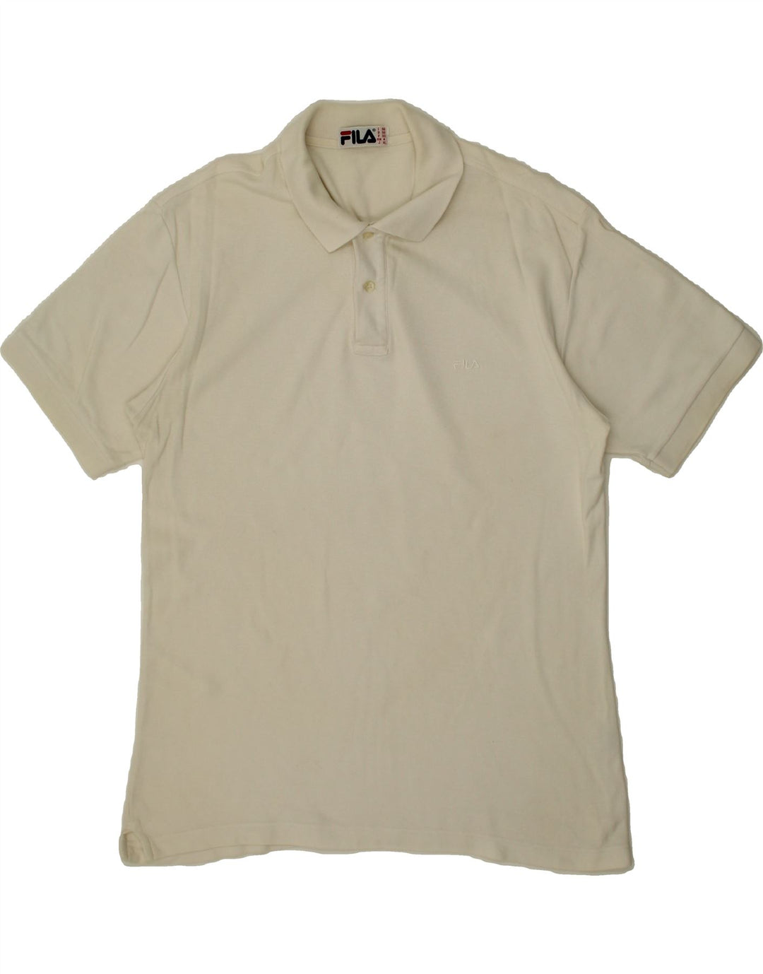 FILA Mens Polo Shirt IT 50 Medium White Vintage Fila and Second-Hand Fila from Messina Hembry 