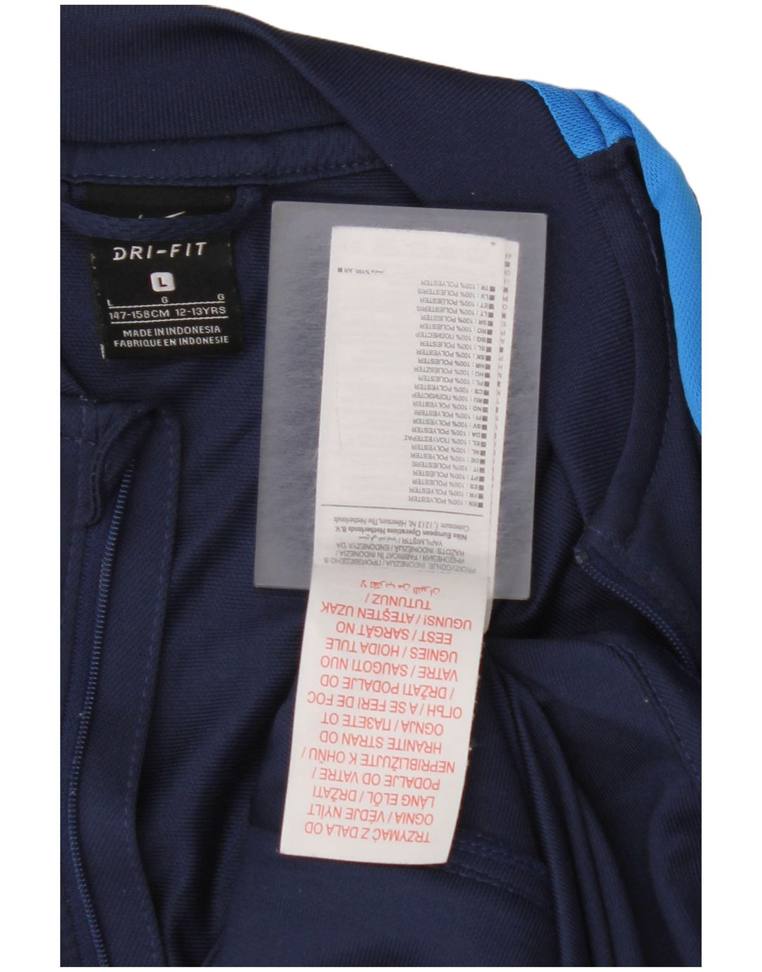 NIKE Dri-FIT-Trainingsanzug-Oberteil für Jungen, 12–13 Jahre, Größe L, Marineblau