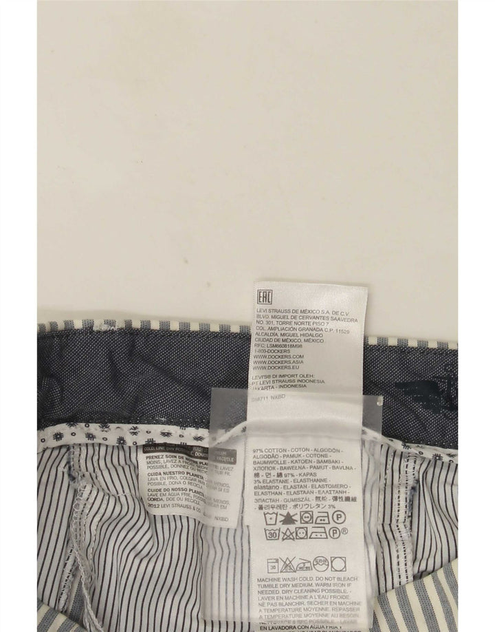 Dockers Herren-Chinoshorts W32, große grau gestreifte Baumwolle