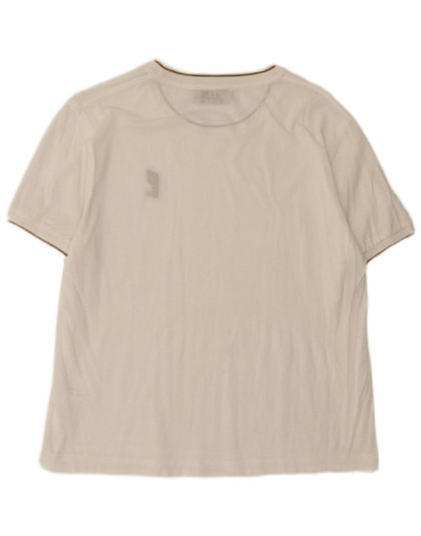 Carlo Pignatelli Damen T-Shirt Top UK 12 Mittelweiße Baumwolle