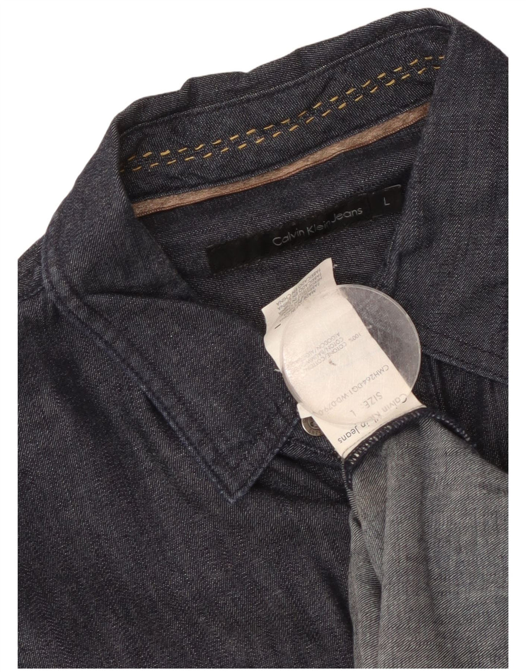 Calvin Klein Jeans Herren-Hemd, groß, marineblau, Baumwolle