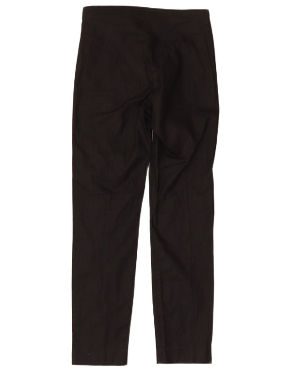 Cos Damen Straight Regular Chinohose EU 34 XS W26 L26 Schwarze Baumwolle