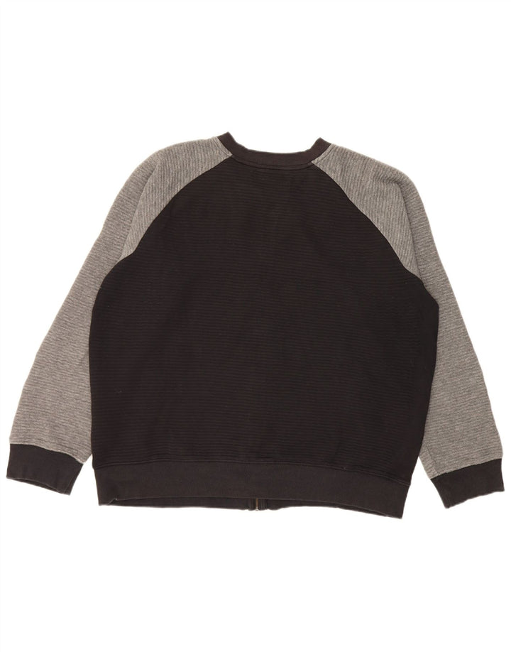 Zara Herren-Trainingsanzug-Oberteil, Jacke, 2XL, Schwarz, Colourblock-Baumwolle