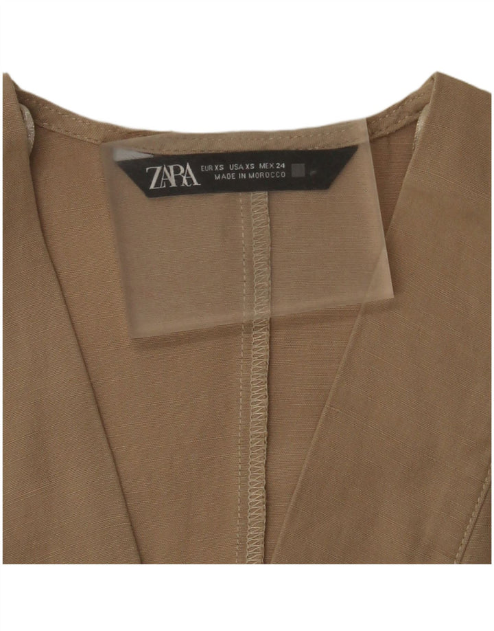 Zara Damen Übergroßes Etuikleid UK 6 XS Beige