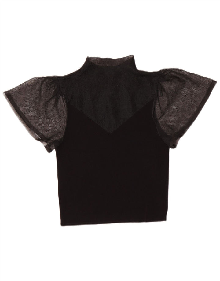 Durchsichtiges Blusenoberteil für Damen von Zara, Größe S, Schwarz