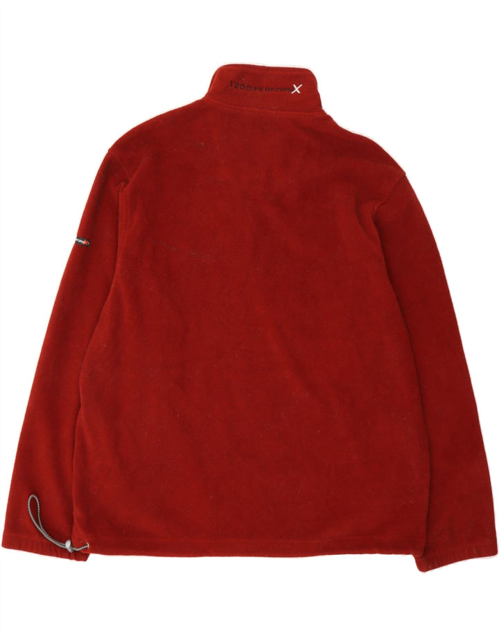 IZOD Mens Zip Neck Fleece Jumper XL Red Polyester Vintage Izod and Second-Hand Izod from Messina Hembry 