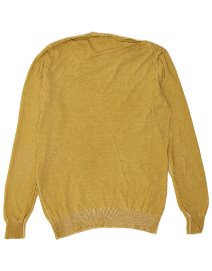 Sisley Damen-Pullover mit Rundhalsausschnitt, Gr. 14, Mittelgelb