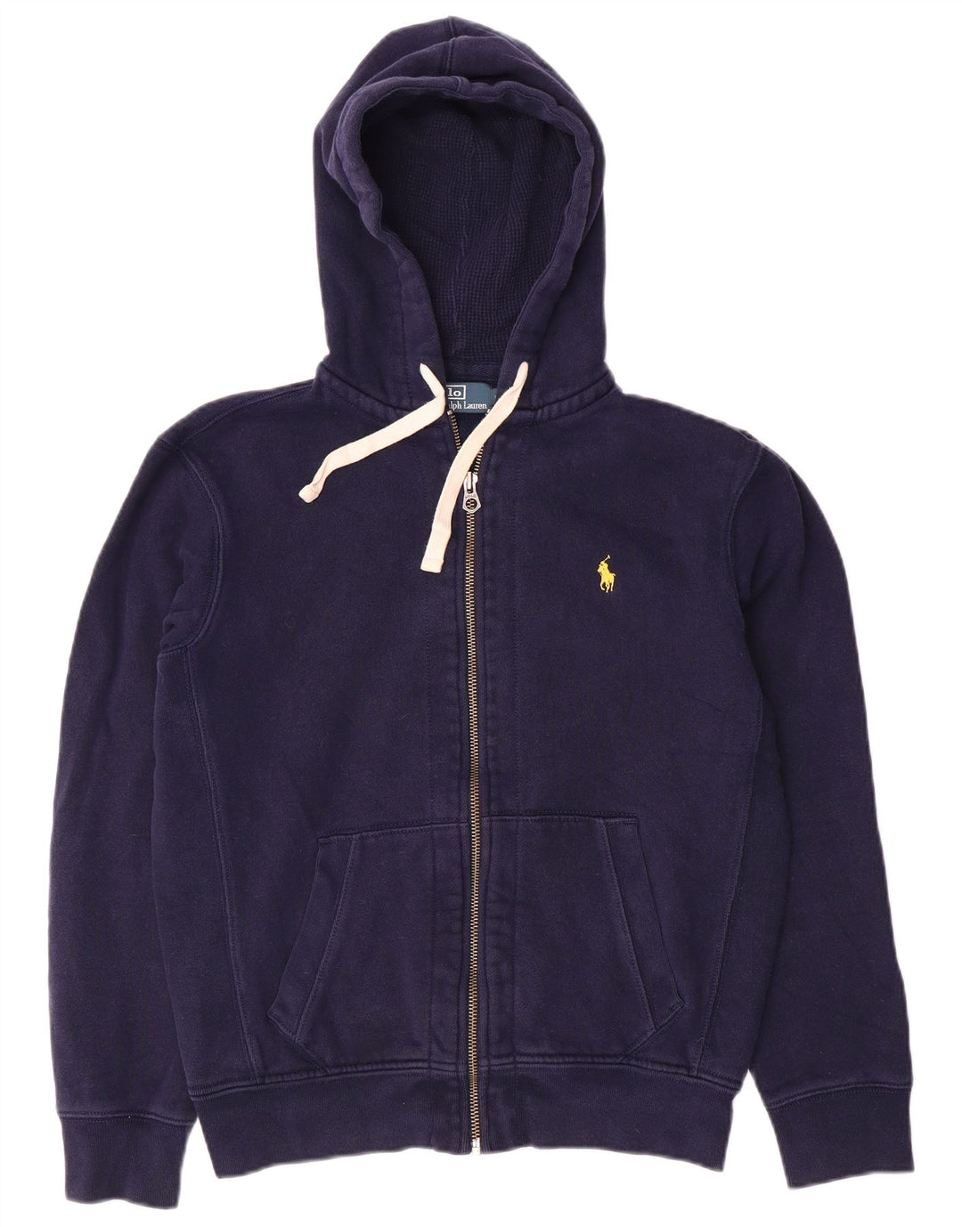 Polo Ralph Lauren Herren-Kapuzenpullover mit Reißverschluss, mittlere marineblaue Baumwolle