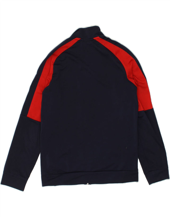 PUMA Boys Graphic Tracksuit Top Jacket 13-14 Years Navy Blue Colourblock Vintage Puma and Second-Hand Puma from Messina Hembry 