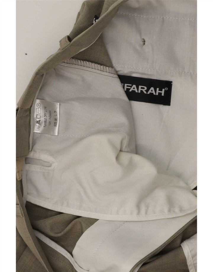 Farah Herren-Freizeithose, gerade, W38, L29, Beige, Polyester