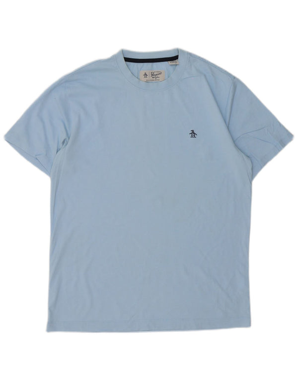 Penguin Herren-T-Shirt aus mittelblauer Baumwolle