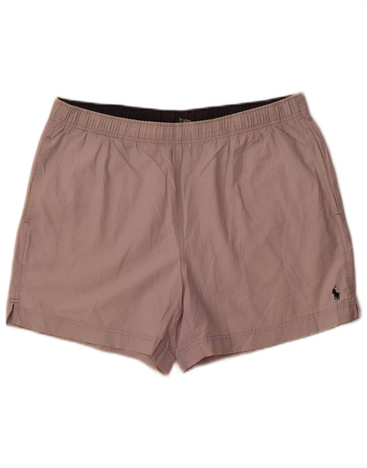 POLO RALPH LAUREN Herren-Badeshorts aus mittelvioletter Baumwolle