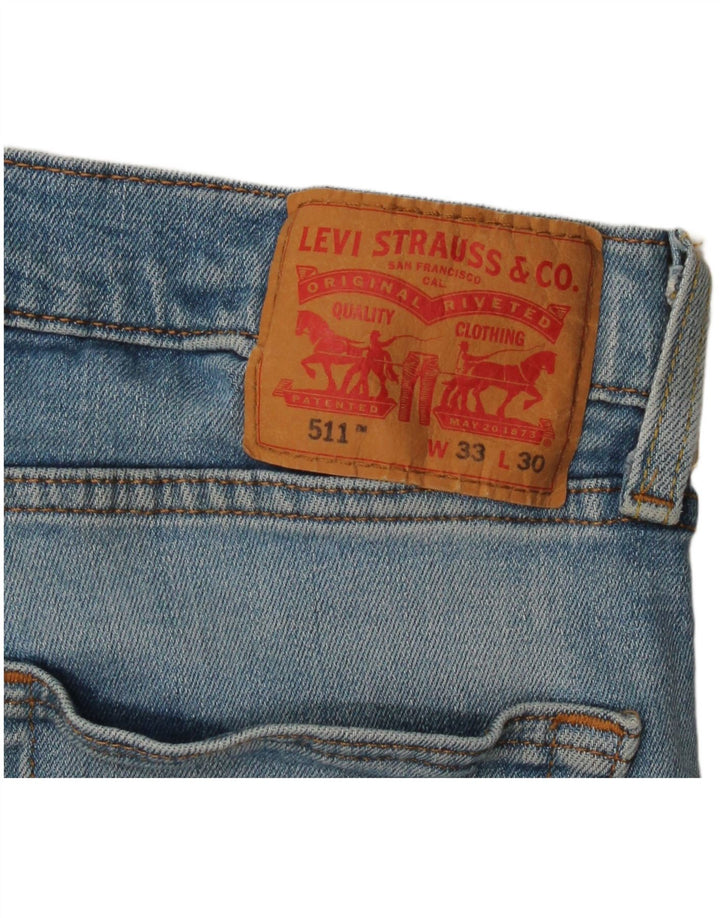 Levi's Herren 511 Slim Jeans W33 L30 Blaue Baumwolle