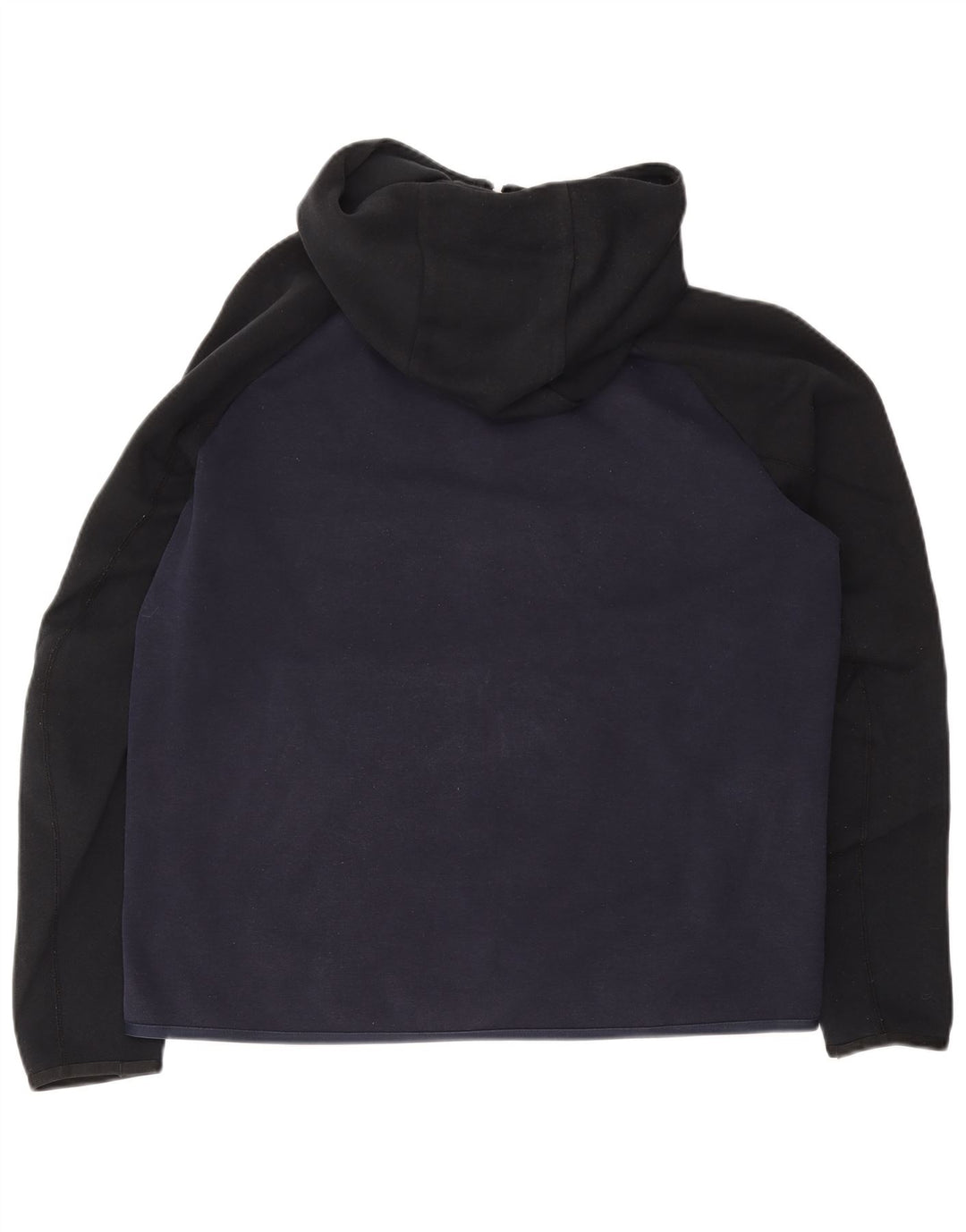 NIKE Herren-Kapuzenpullover mit Reißverschluss, groß, marineblau, Colourblock-Baumwolle