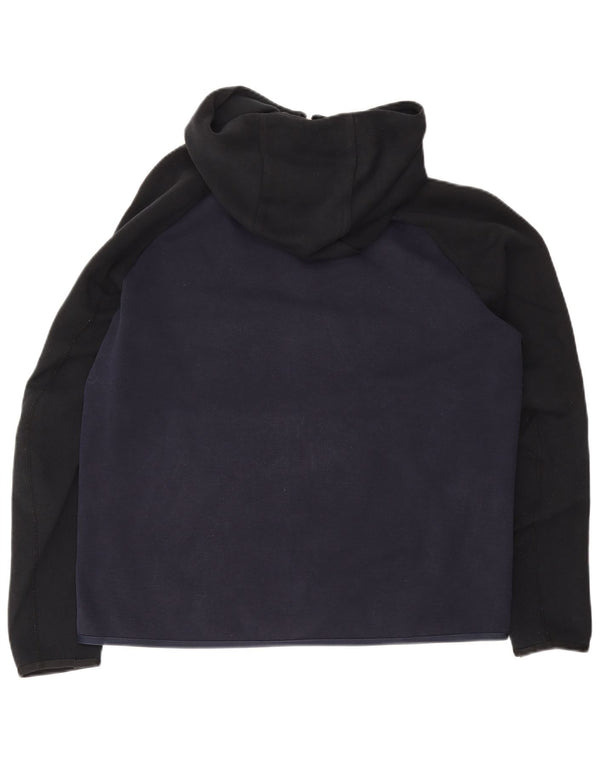 NIKE Herren-Kapuzenpullover mit Reißverschluss, groß, marineblau, Colourblock-Baumwolle