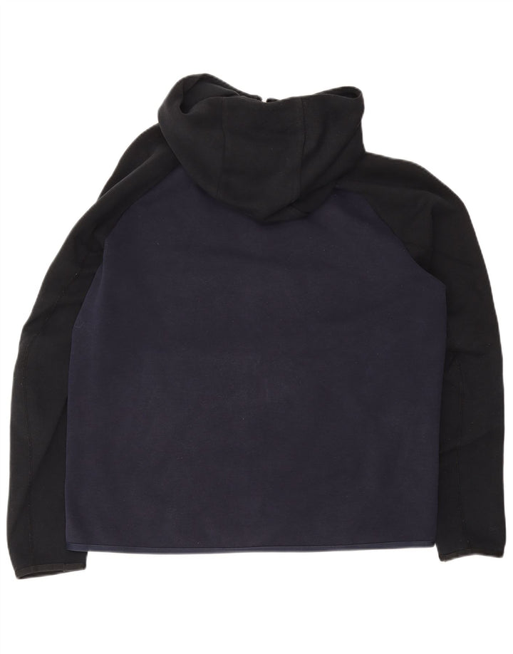 NIKE Herren-Kapuzenpullover mit Reißverschluss, groß, marineblau, Colourblock-Baumwolle