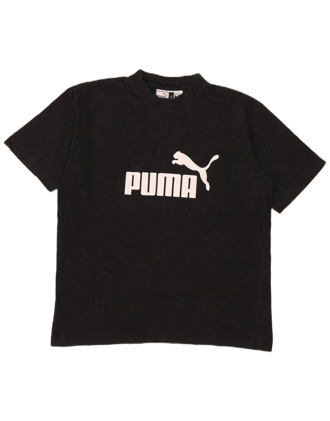 Puma Herren T-Shirt mit Grafik, groß, aus schwarzer Baumwolle