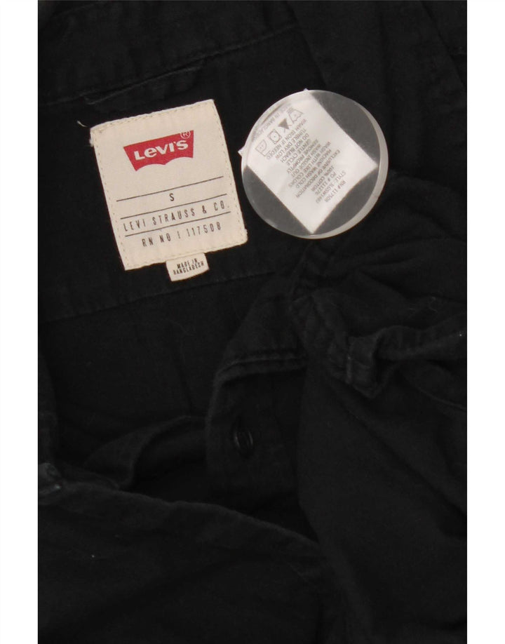 Levi's Herren Kurzarmhemd Small Schwarz Baumwolle