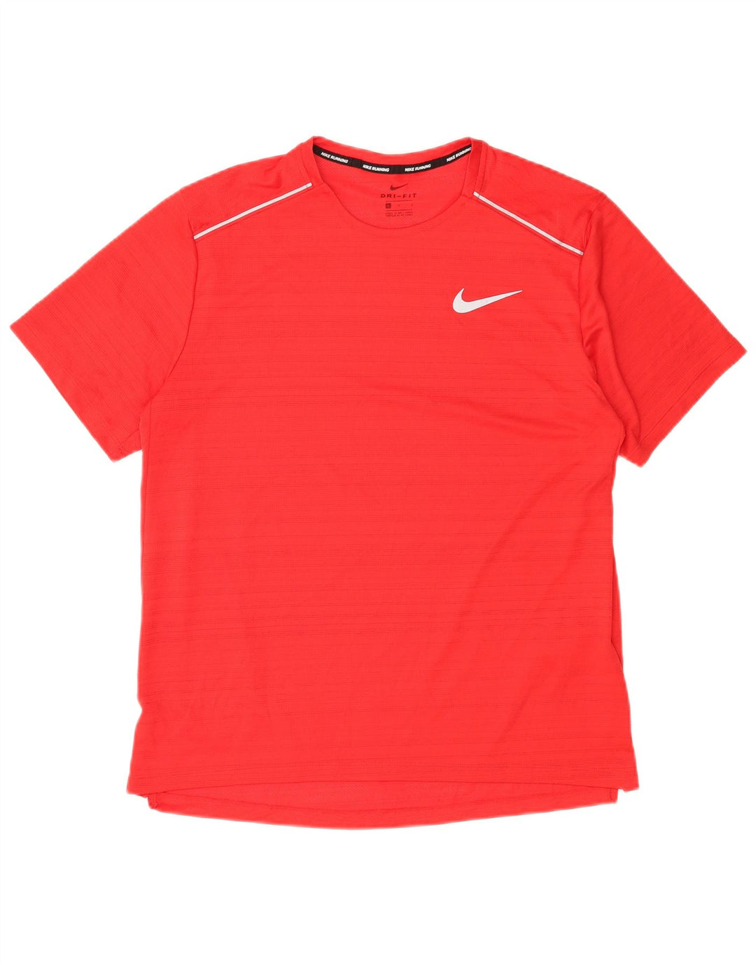 Nike Herren Dri Fit T-Shirt Top, großes rotes Polyester