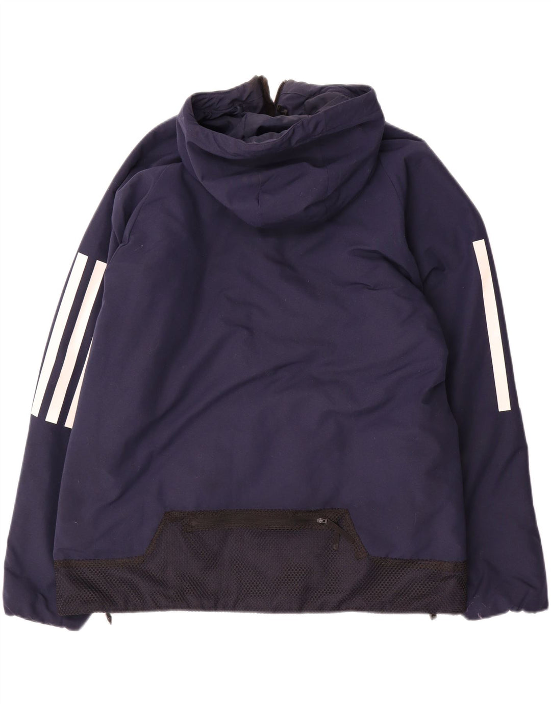 Adidas Herren-Windbreakerjacke mit Kapuze, UK 40, Größe L, Marineblau, Polyester