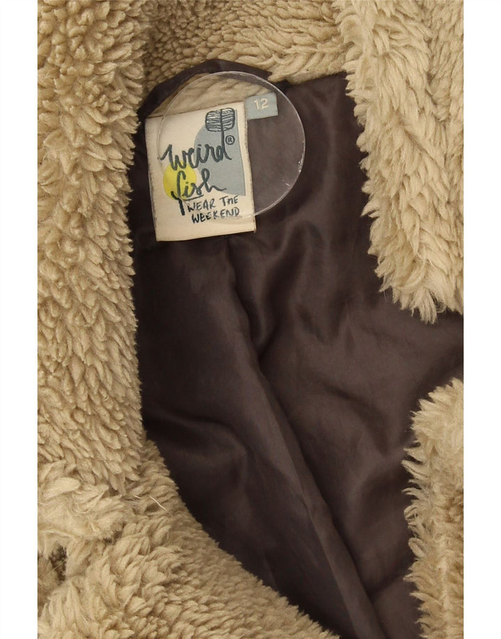 Weird Fish Damen-Teddybär-Sherpa-Jacke, UK 12, Mittelbeige, Polyester