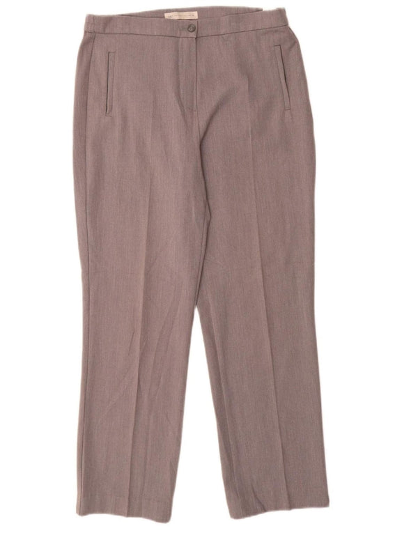 Marks & Spencer Damen Gerade Chinohose UK 10 Small W30 L28 Grau