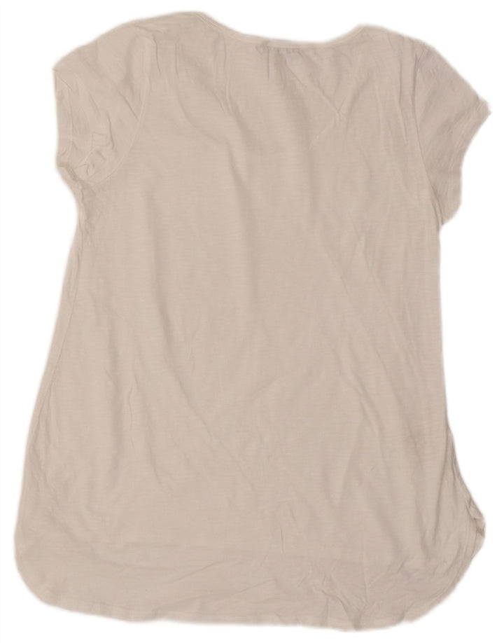 Laura Ashley Damen-Tunika-Oberteil, UK-Größe 44, Größe L, weiße Baumwolle