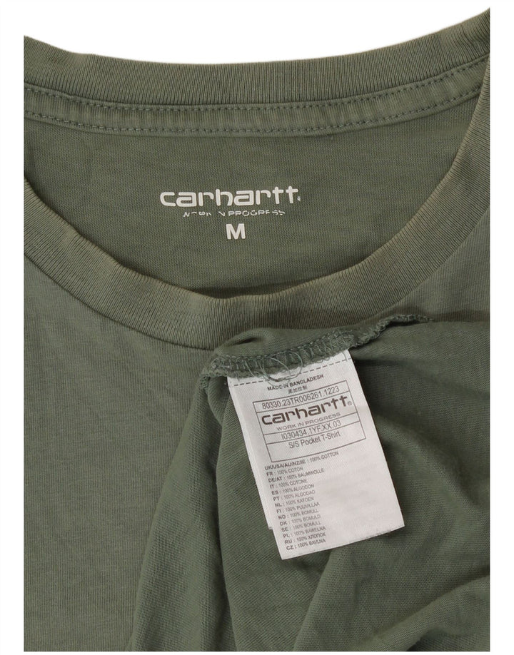 Carhartt Herren T-Shirt Top aus mittelgrüner Baumwolle