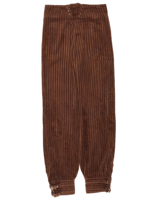 Vintage Damen Tapered Cordhose EU 38 Medium W28 L30 Braune Baumwolle