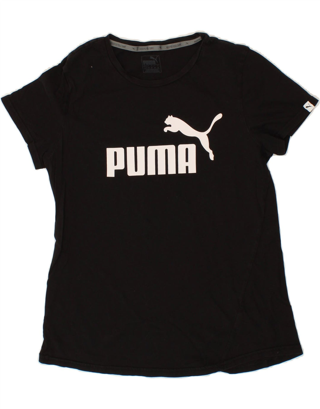 PUMA Womens Graphic T-Shirt Top UK 16 Large  Black Vintage Puma and Second-Hand Puma from Messina Hembry 