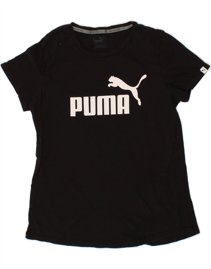 PUMA Womens Graphic T-Shirt Top UK 16 Large  Black Vintage Puma and Second-Hand Puma from Messina Hembry 