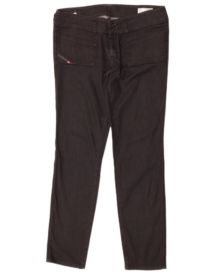 Diesel Damen Husky Slim Jeans W30 L30 Schwarze Baumwolle