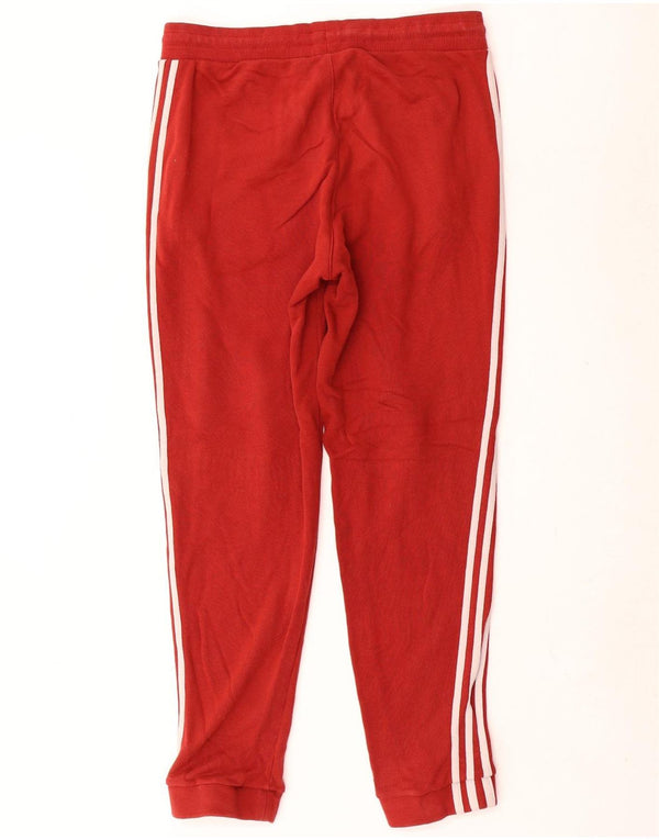 Adidas Herren-Trainingshose, Jogginghose, klein, rot, Baumwolle