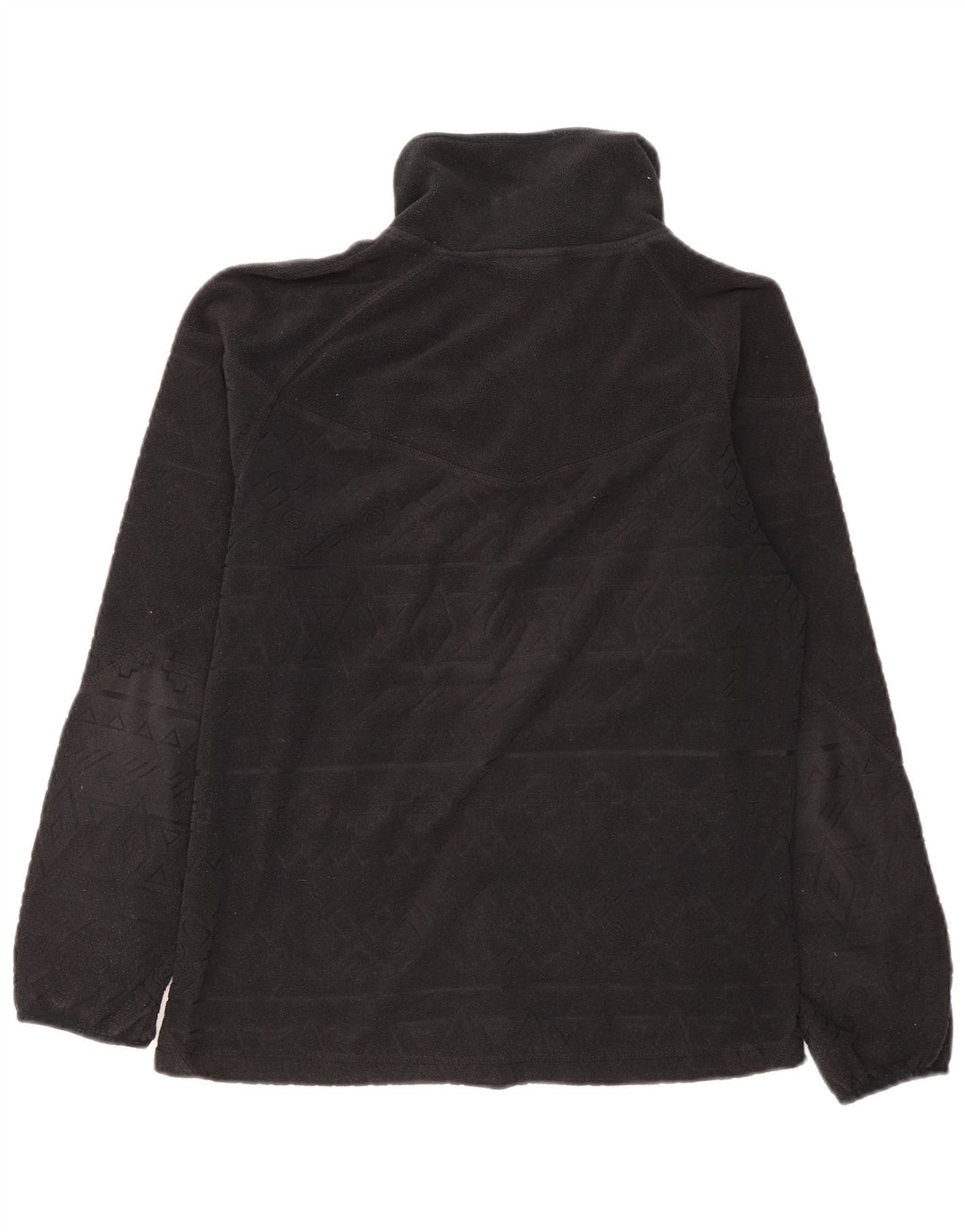 Chiemsee Damen Fleecejacke UK 16 Large Schwarz Geometrisch Polyester