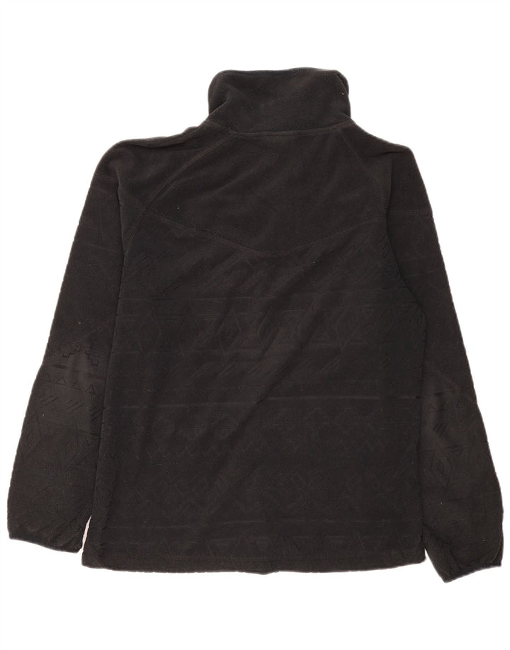 Chiemsee Damen Fleecejacke UK 16 Large Schwarz Geometrisch Polyester