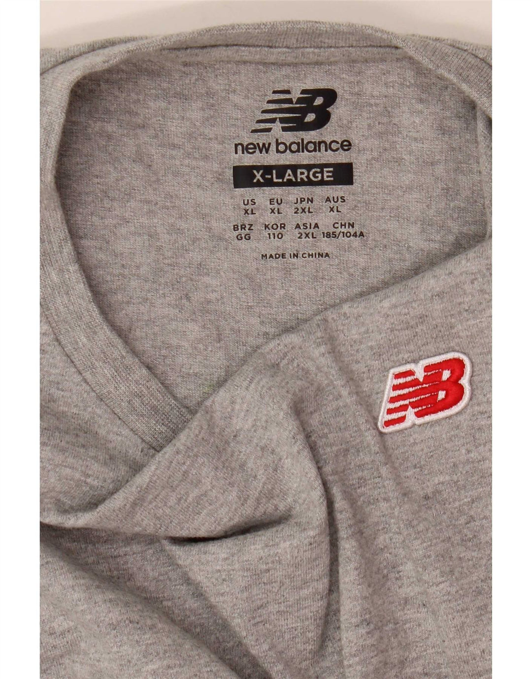 New Balance Herren T-Shirt Top XL Grau meliert