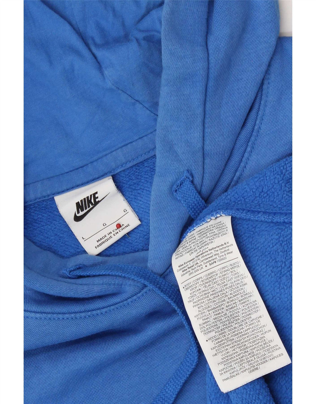 Nike Herren Kapuzenpullover, groß, aus blauer Baumwolle