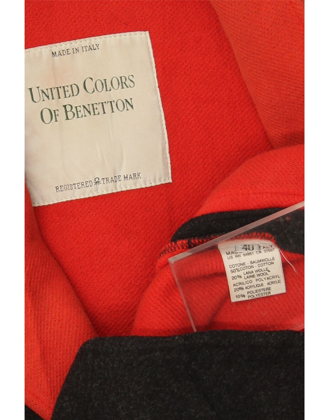 Benetton Damen-Blazer, übergroß, mit 3 Knöpfen, IT 40, Größe S, Schwarz