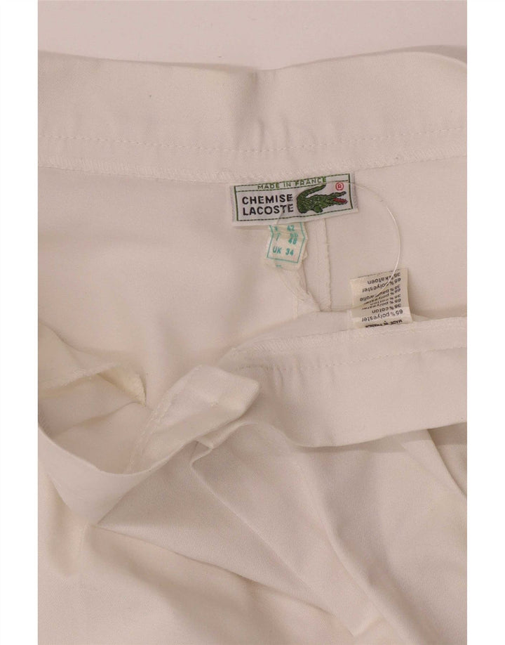 Lacoste Herren Freizeitshorts W30 Small Weiß Polyester