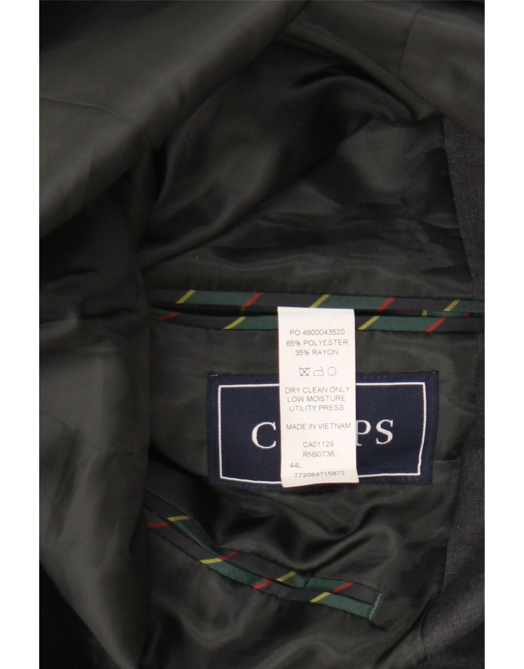 Chaps Herren-Blazer mit 2 Knöpfen, UK 44, 2XL, graues Polyester