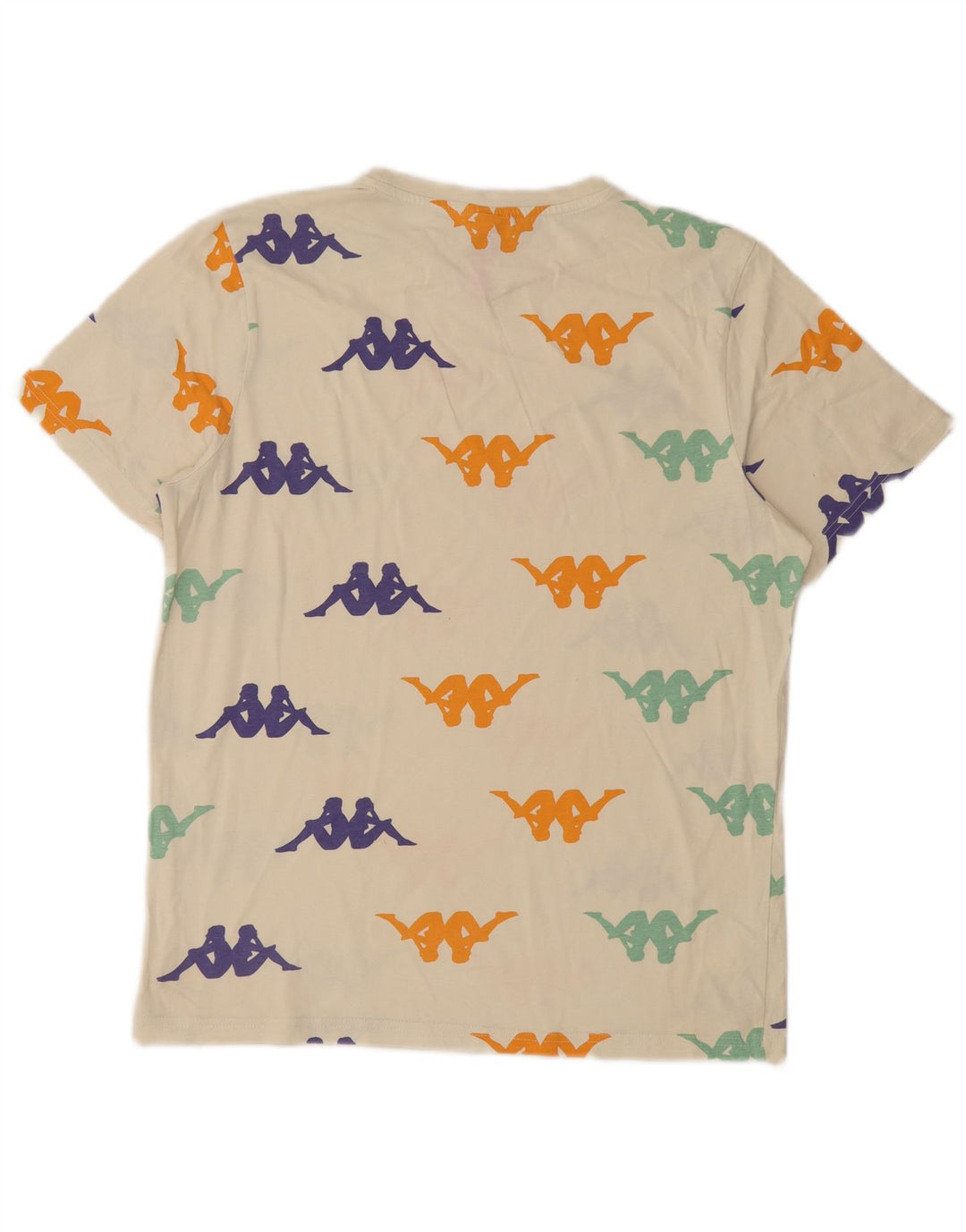 Kappa Herren Grafik-T-Shirt-Oberteil Mittelweiß