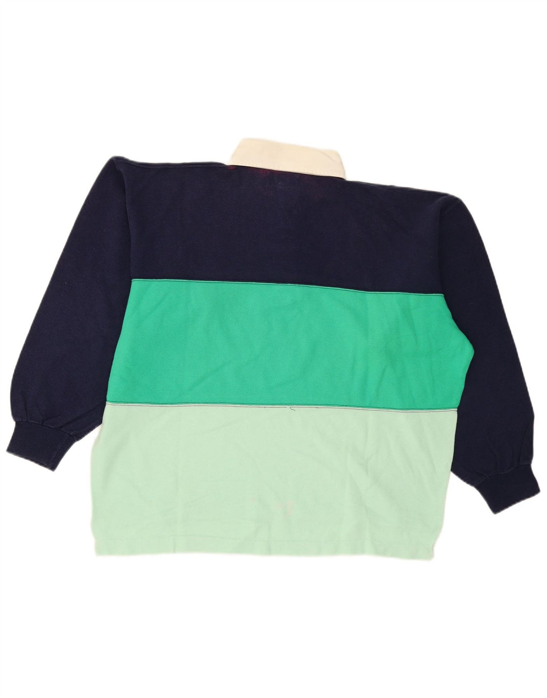 Vintage Herren-Sweatshirt mit Rollkragen, groß, mehrfarbig, Farbblock