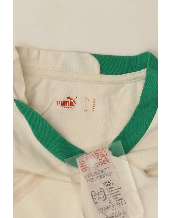 Puma Herren Ivory Coast FIF Grafik-T-Shirt aus mittelweißer Baumwolle