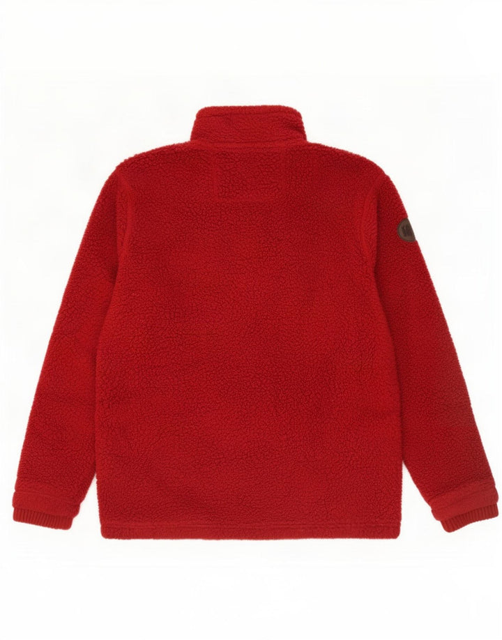 Marks & Spencer Herren-Fleecepullover mit Reißverschluss am Hals, XL, kastanienbraunes Polyester