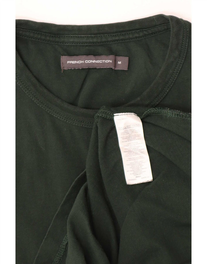 French Connection Damen T-Shirt Top UK 12 Mittelgrüne Baumwolle