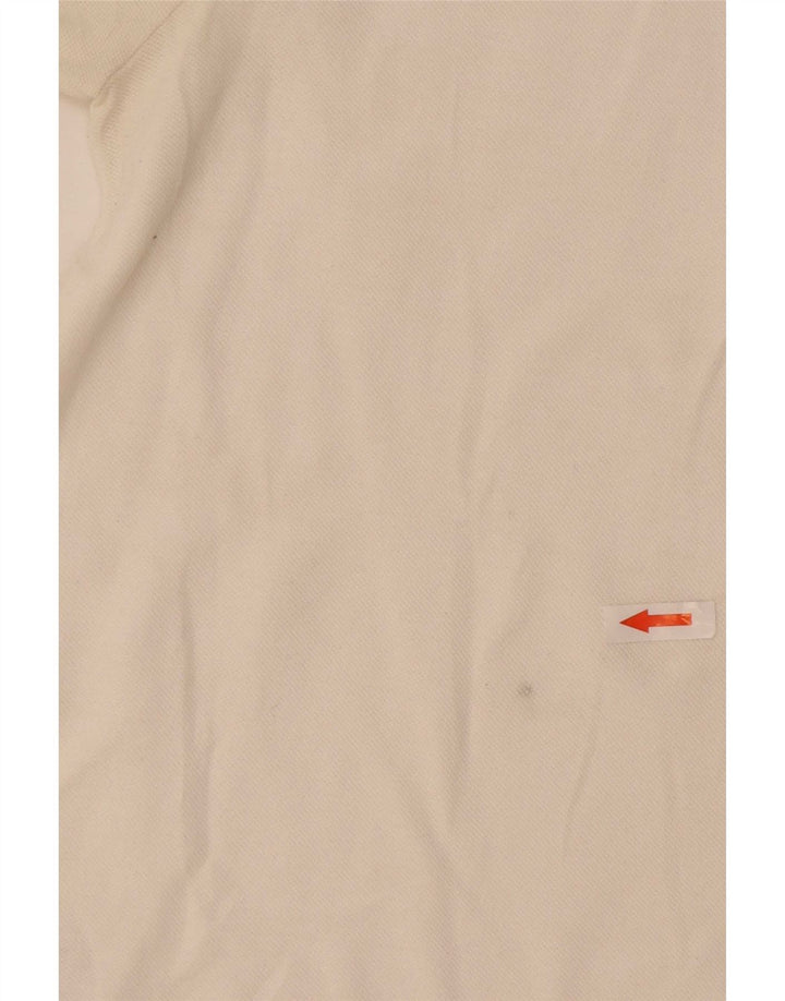 Lacoste Herren-Poloshirt, Größe 3, klein, weiße Baumwolle