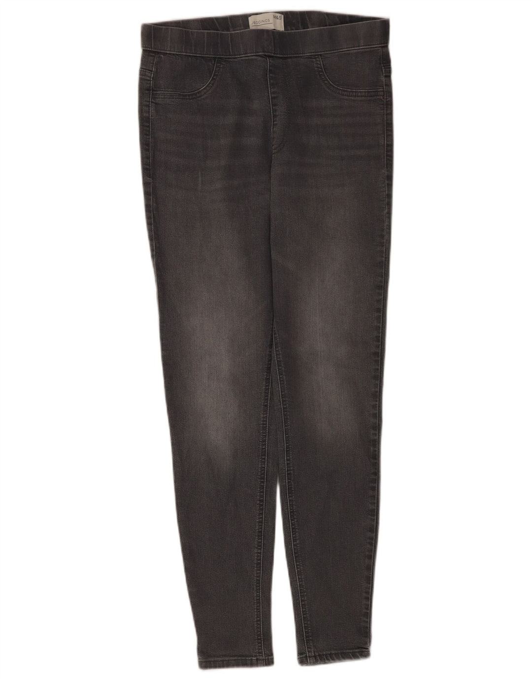 Marks & Spencer Damen Jegging-Jeans UK 12 Medium W30 L28 Graue Baumwolle