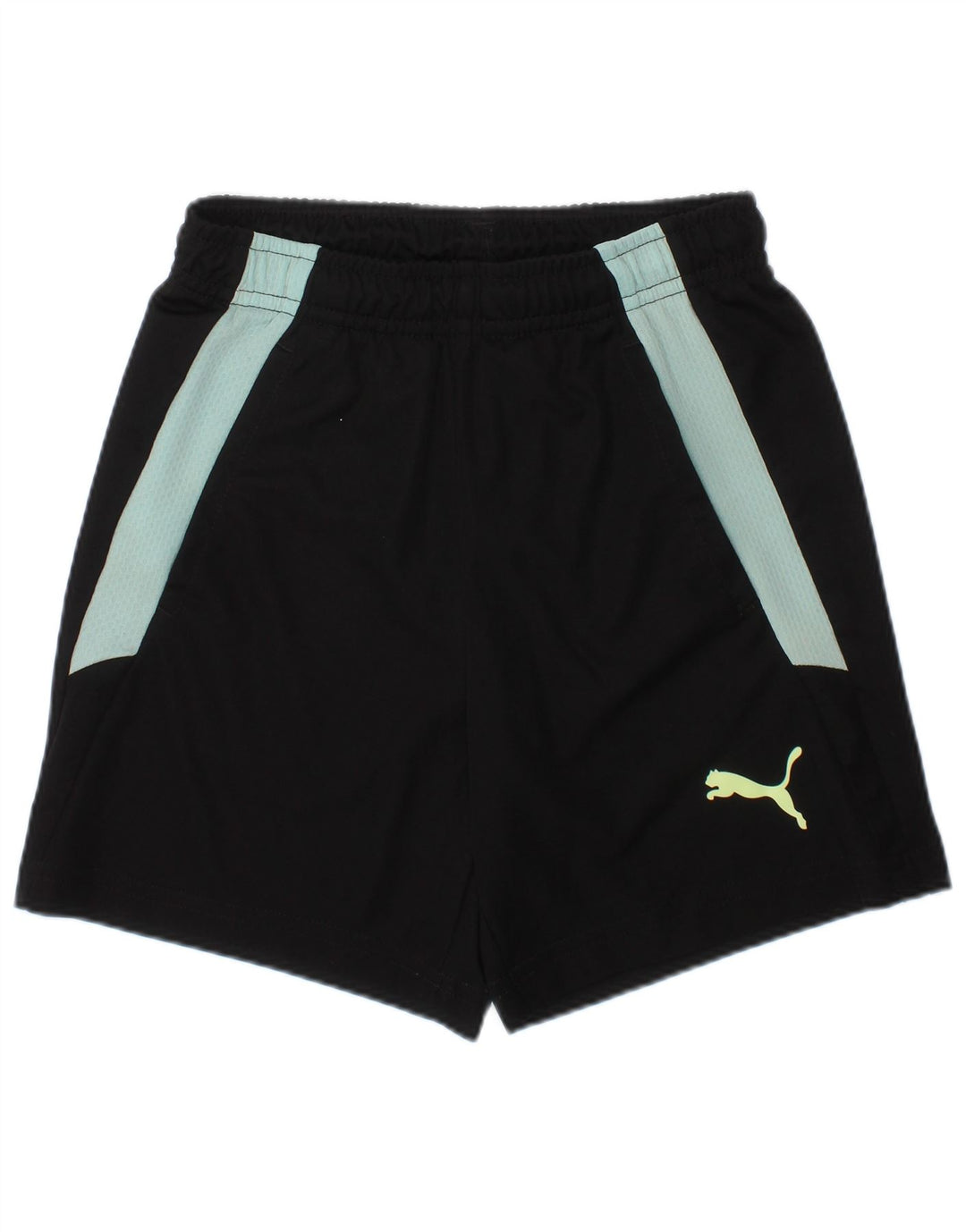 PUMA Sportshorts für Jungen, 7–8 Jahre, schwarzes Colourblock-Polyester